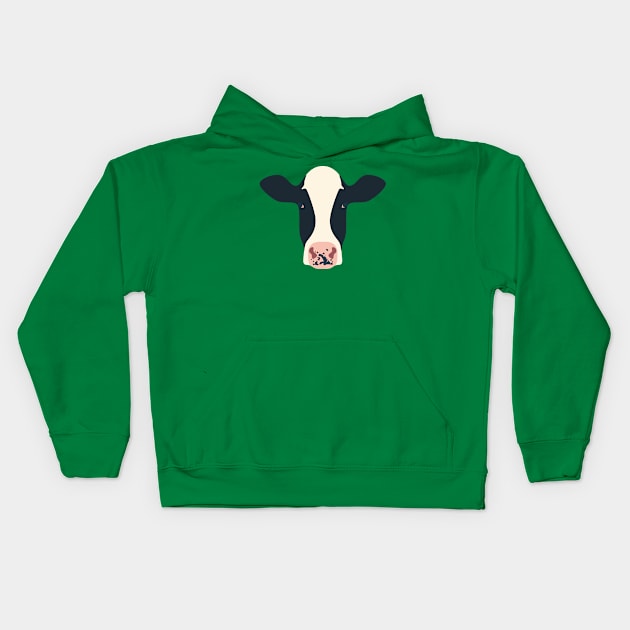 Dairy Cows (Amber) Kids Hoodie by Cascade Patterns